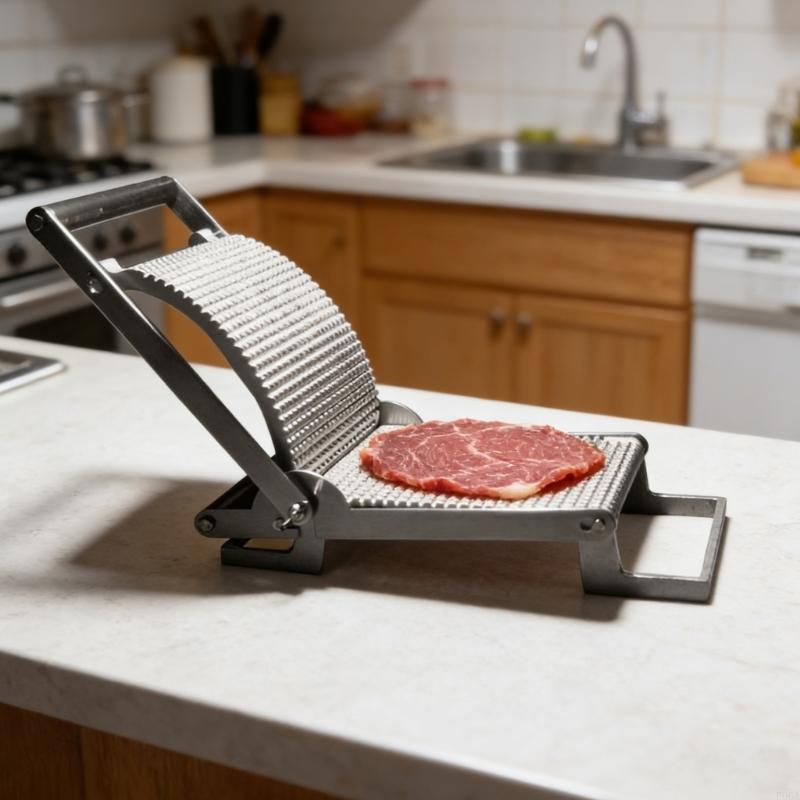 Meal Prep Pork - Manueller Fleischklopfer aus Edelstahl mit Hammer