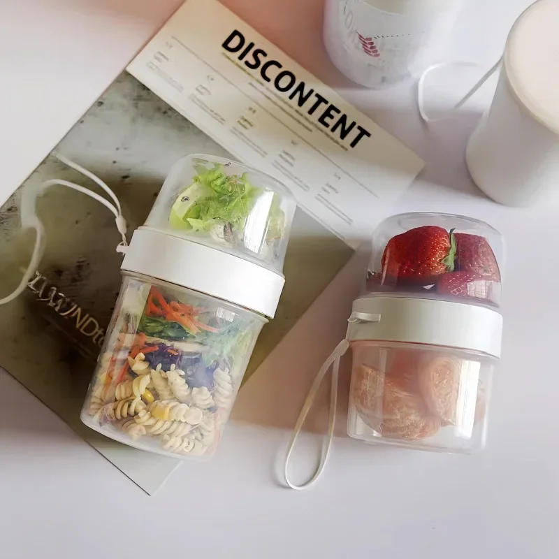Meal Prep Yogurt Containers - Frühstück Haferflocken Müsli Nuss Joghurt Salat