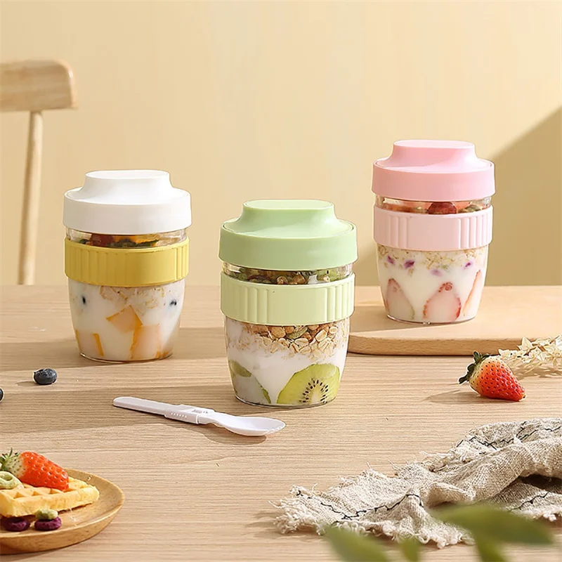 Meal Prep Yogurt Containers - 480/570 ml Frühstück Tasse Tragbare Haferflocken