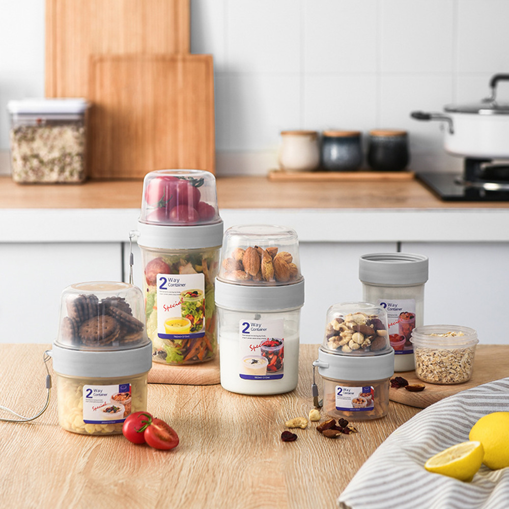 Meal Prep Yogurt Containers - 2 schicht Joghurt Salat Versiegelt Box