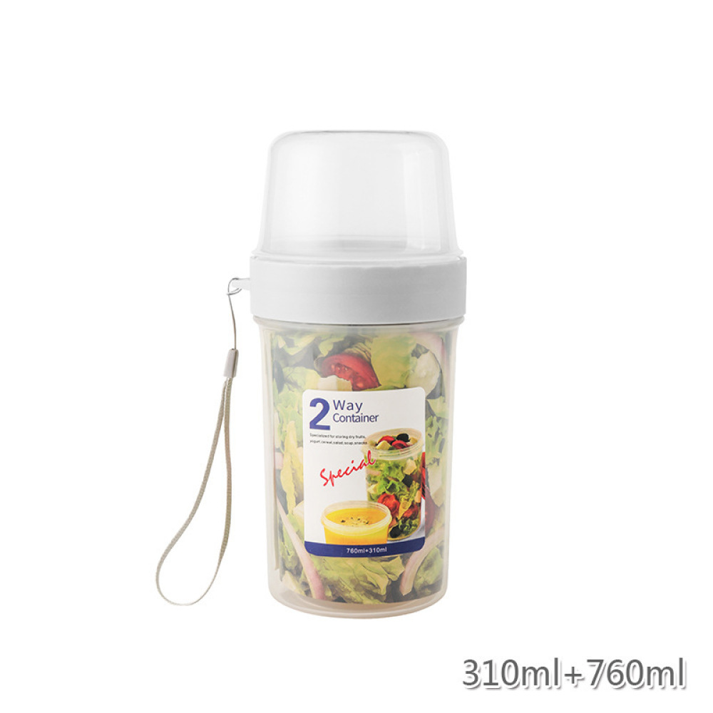 Meal Prep Yogurt Containers - Doppelschichtiger, auslaufsicherer Lebensmittelbehälter, tragbarer Behälter für