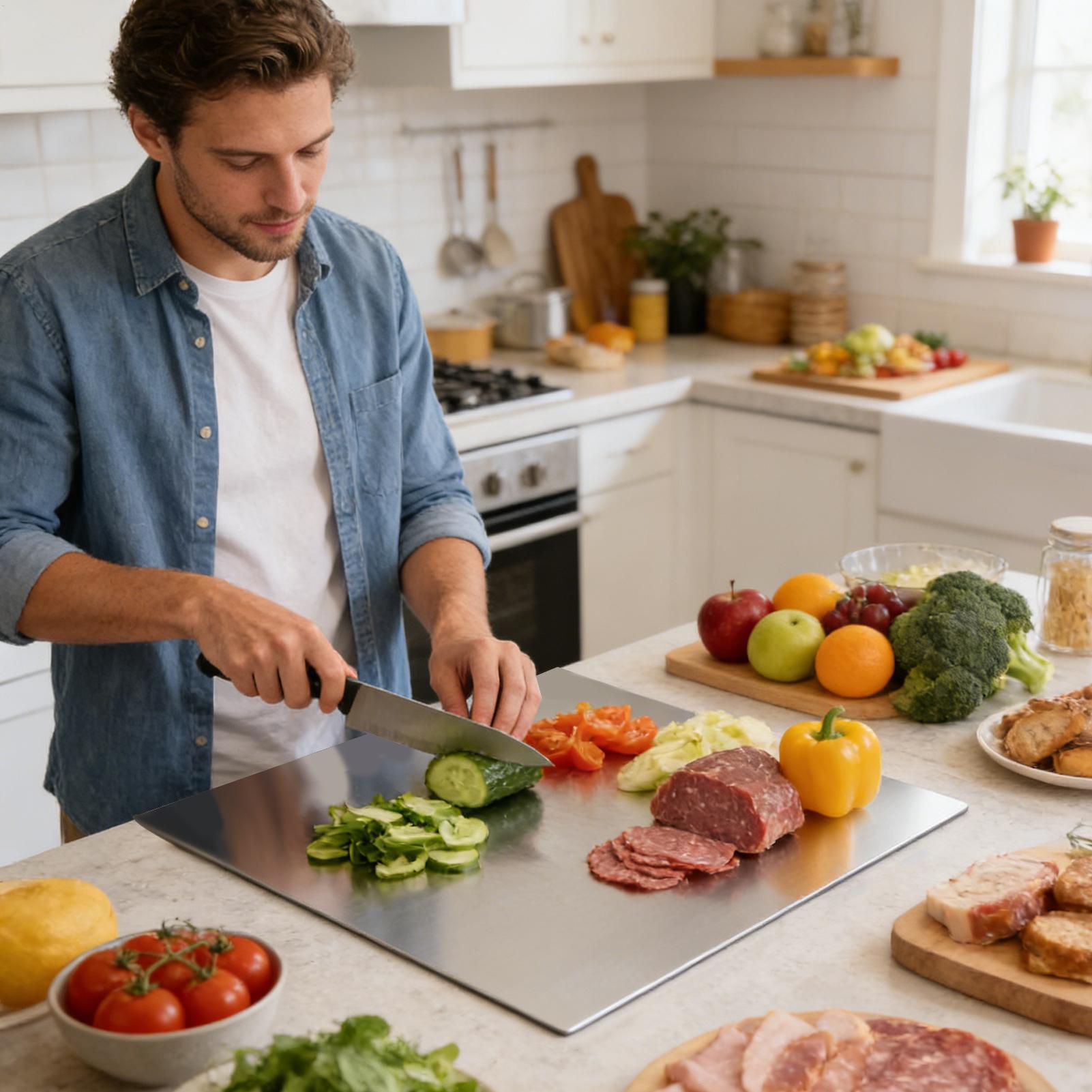 Edelstahl-Schneidebrett Antiha – Meal Prep For Cutting Bewertung und Preis