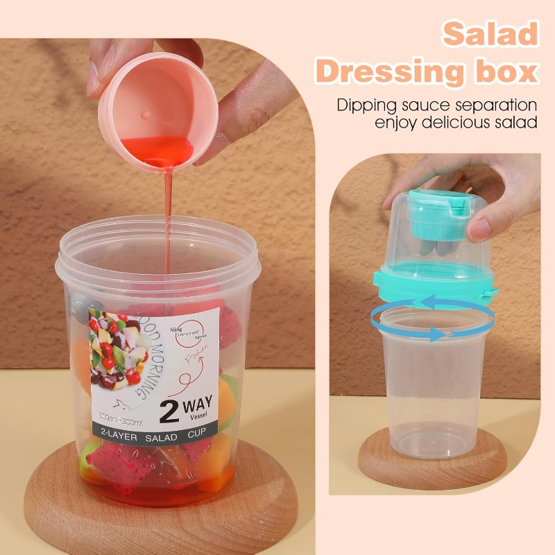 Tragbarer Salatbecher, doppelt – Meal Prep Yogurt Containers Bewertung und Preis