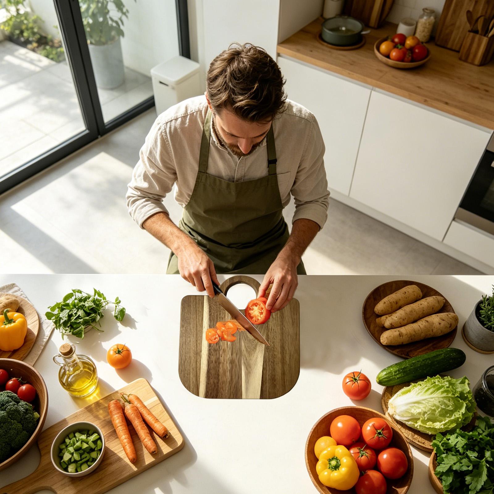 Holz-Schneidebrett, rutschfest – Meal Prep For Cutting Bewertung und Preis