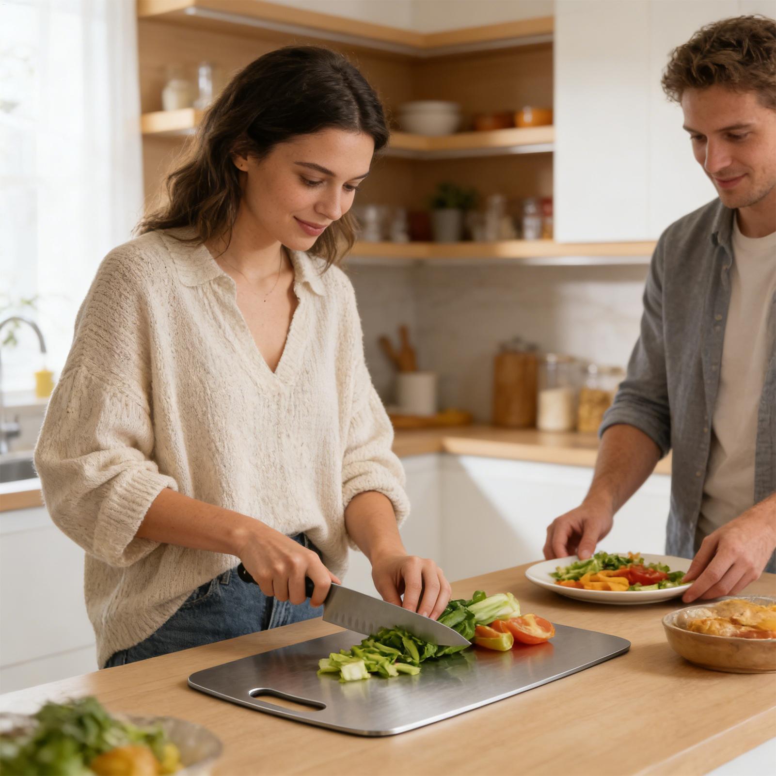 Edelstahl-Schneidebrett, doppe – Meal Prep For Cutting Bewertung und Preis