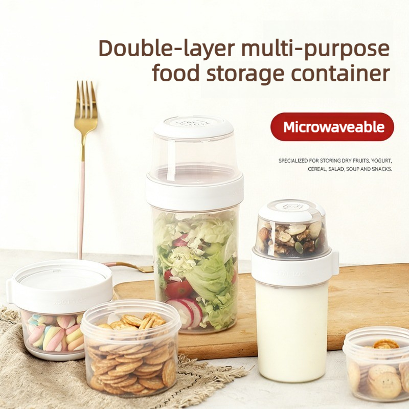 Doppelschichtiger Salatbecher  – Meal Prep Yogurt Containers Bewertung und Preis