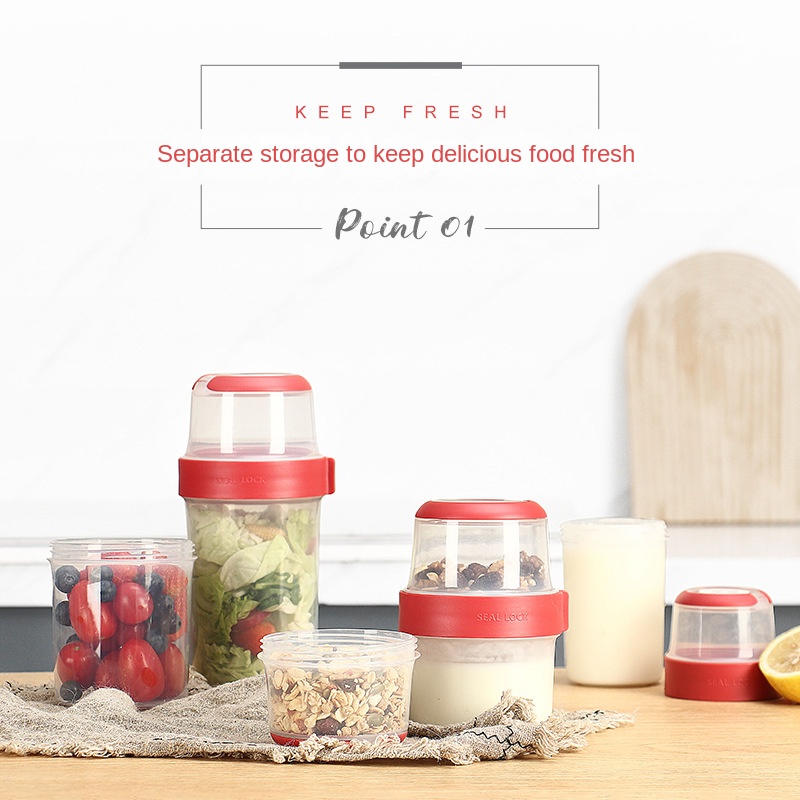 Doppelschichtiger Salatbecher  – Meal Prep Yogurt Containers Bewertung und Preis