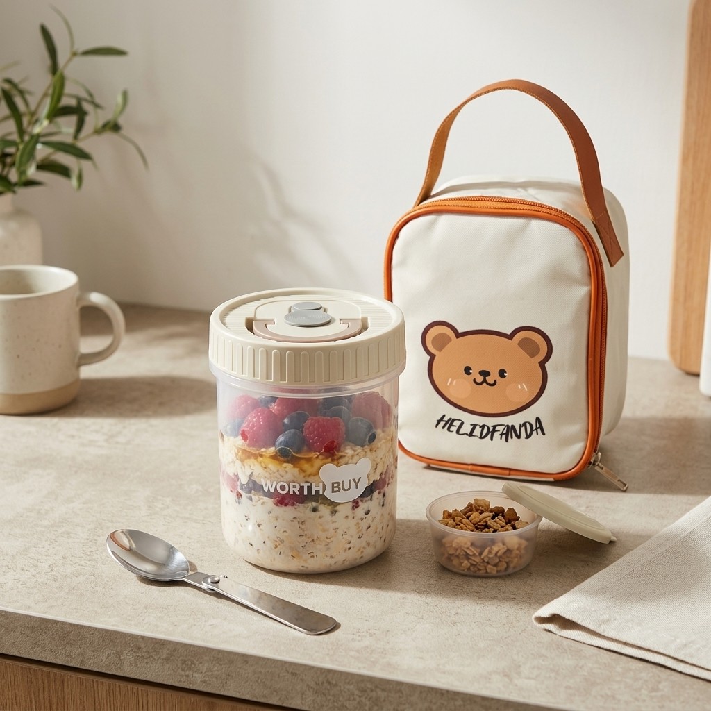 Overnight-Oats-Behälter mit De – Meal Prep Yogurt Containers Bewertung und Preis