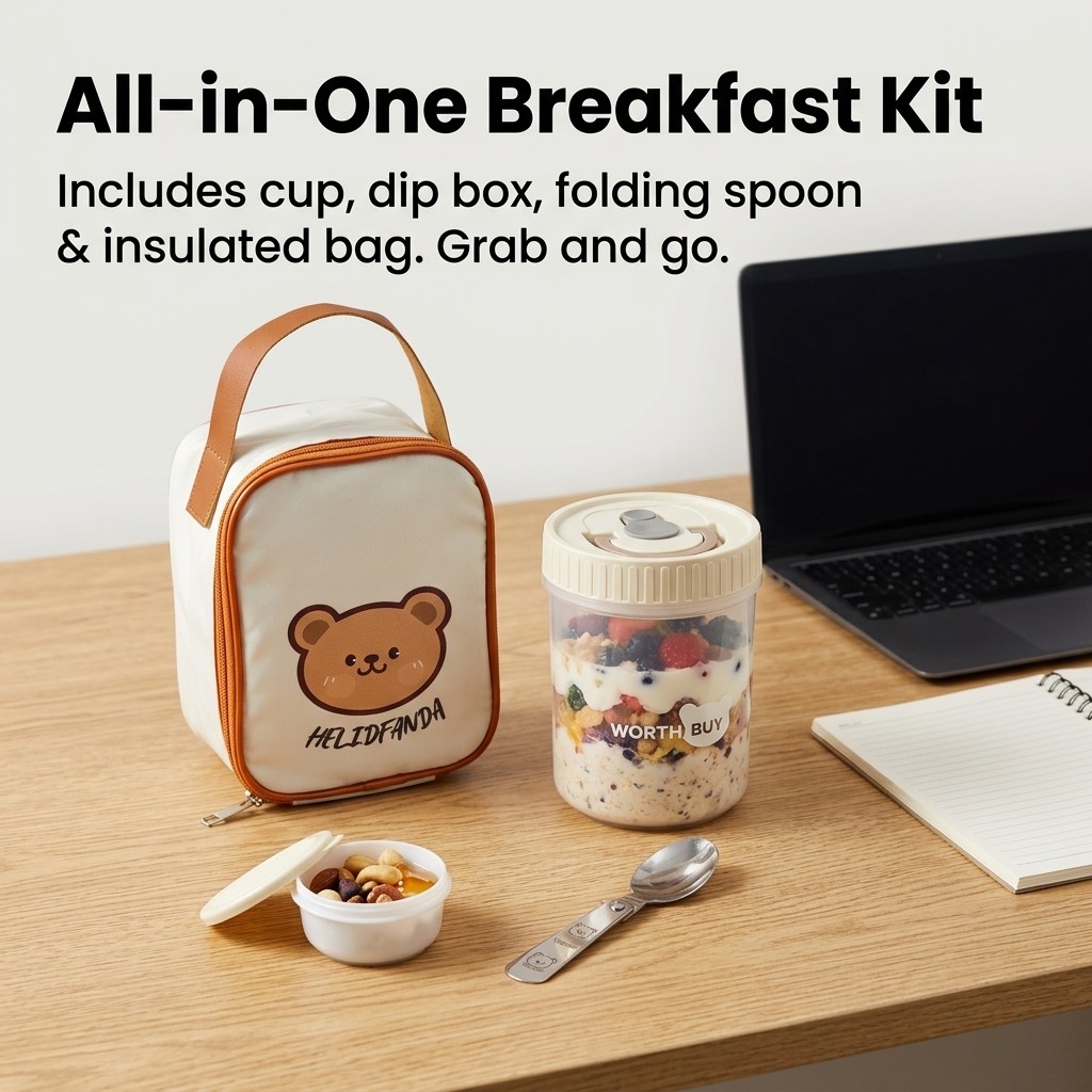 Overnight-Oats-Behälter mit De – Meal Prep Yogurt Containers Bewertung und Preis