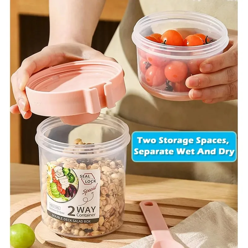 Tragbare Salat Tasse Doppel Ha – Meal Prep Yogurt Containers Bewertung und Preis