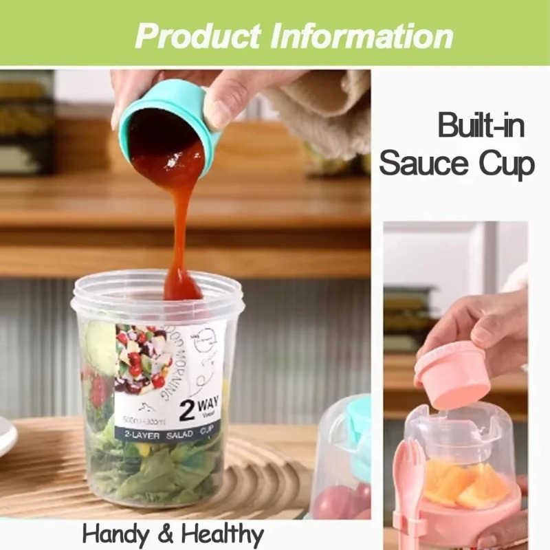 Tragbare Salat Tasse Doppel Ha – Meal Prep Yogurt Containers Bewertung und Preis